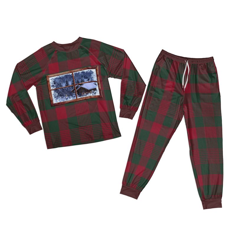 Winter Type-B All-over Print Adult Raglan Pajamas Set