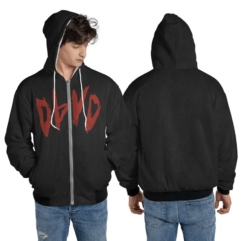 D4VD All-over Print Fleece Zip Hoodie