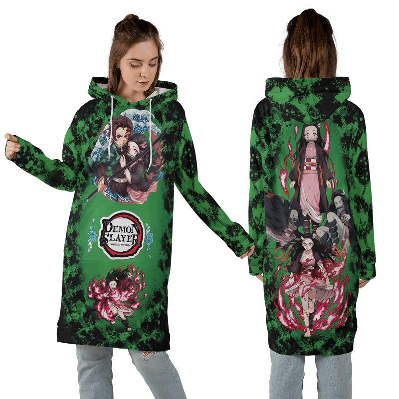 Demon Slayer Nezuko - All-over Print Hoodie Dress