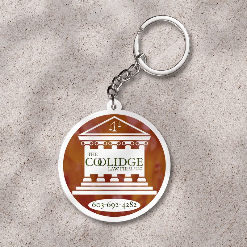 Coolidge Law Firm Custom shape 2-sided Acrylic Keychain