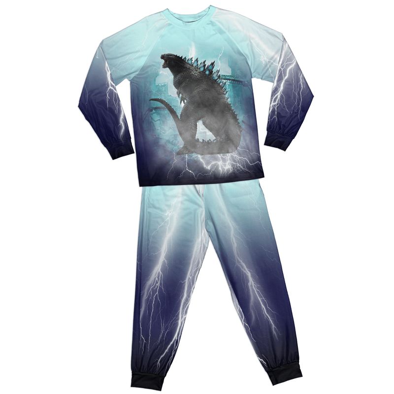 Godzilla All-over Print Adult Raglan Pajamas Set