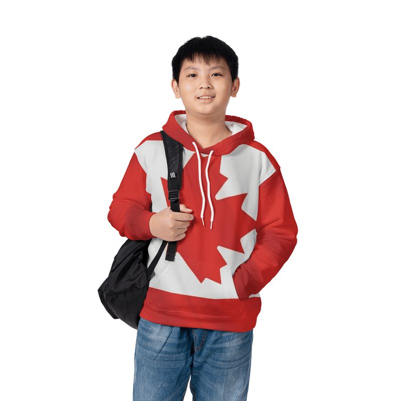 Always Canadian All-over Print Youth Hoodie (Midweight)