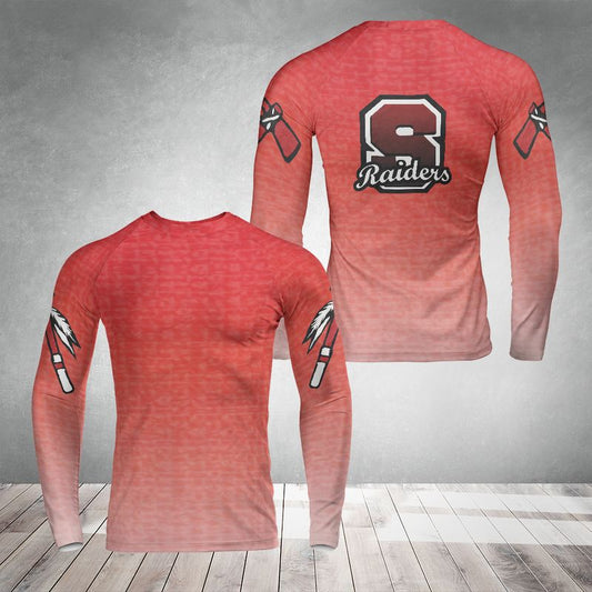 Red Raider Home All-over Print Long Sleeve Rash Guard