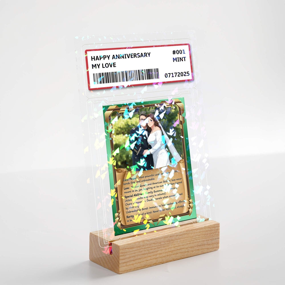 Fariz and Matt Anniversary Custom Shape Hologram Plaque