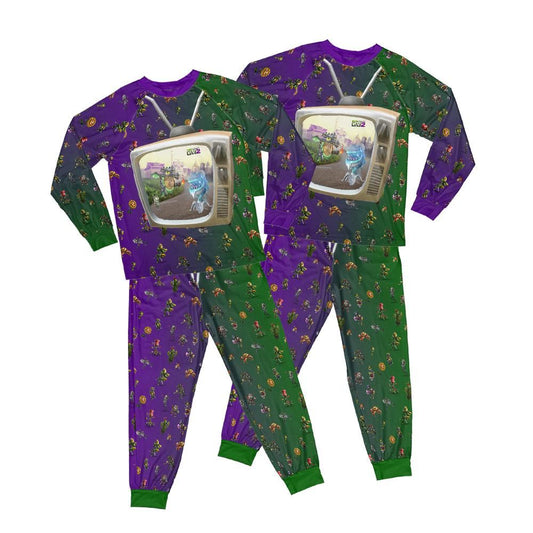 PvZ - Raglan Pajamas Set Layout B Kids Pajamas
