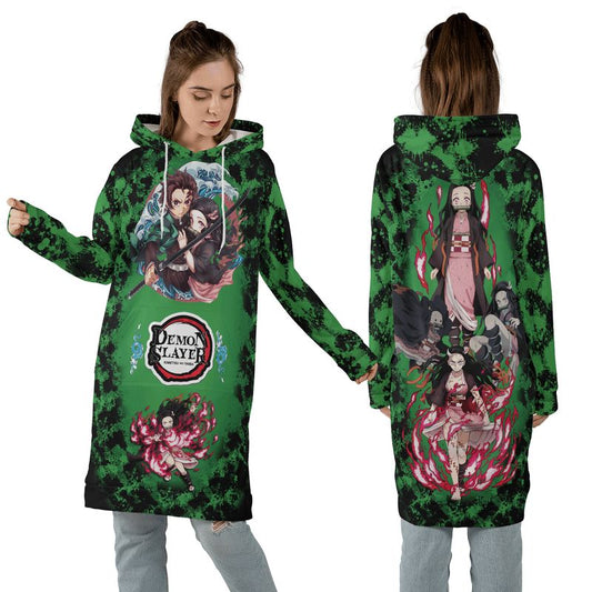 Demon Slayer Nezuko - All-over Print Hoodie Dress