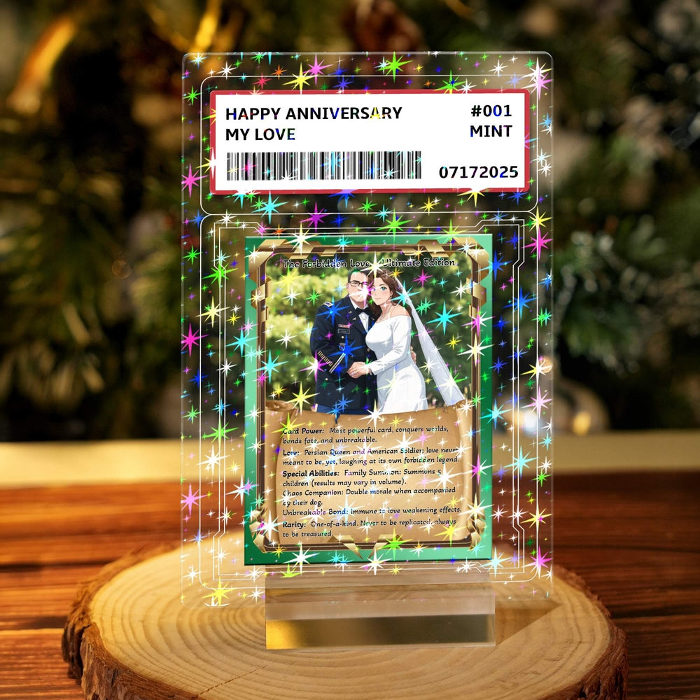 Fariz and Matt Anniversary Custom Shape Hologram Plaque