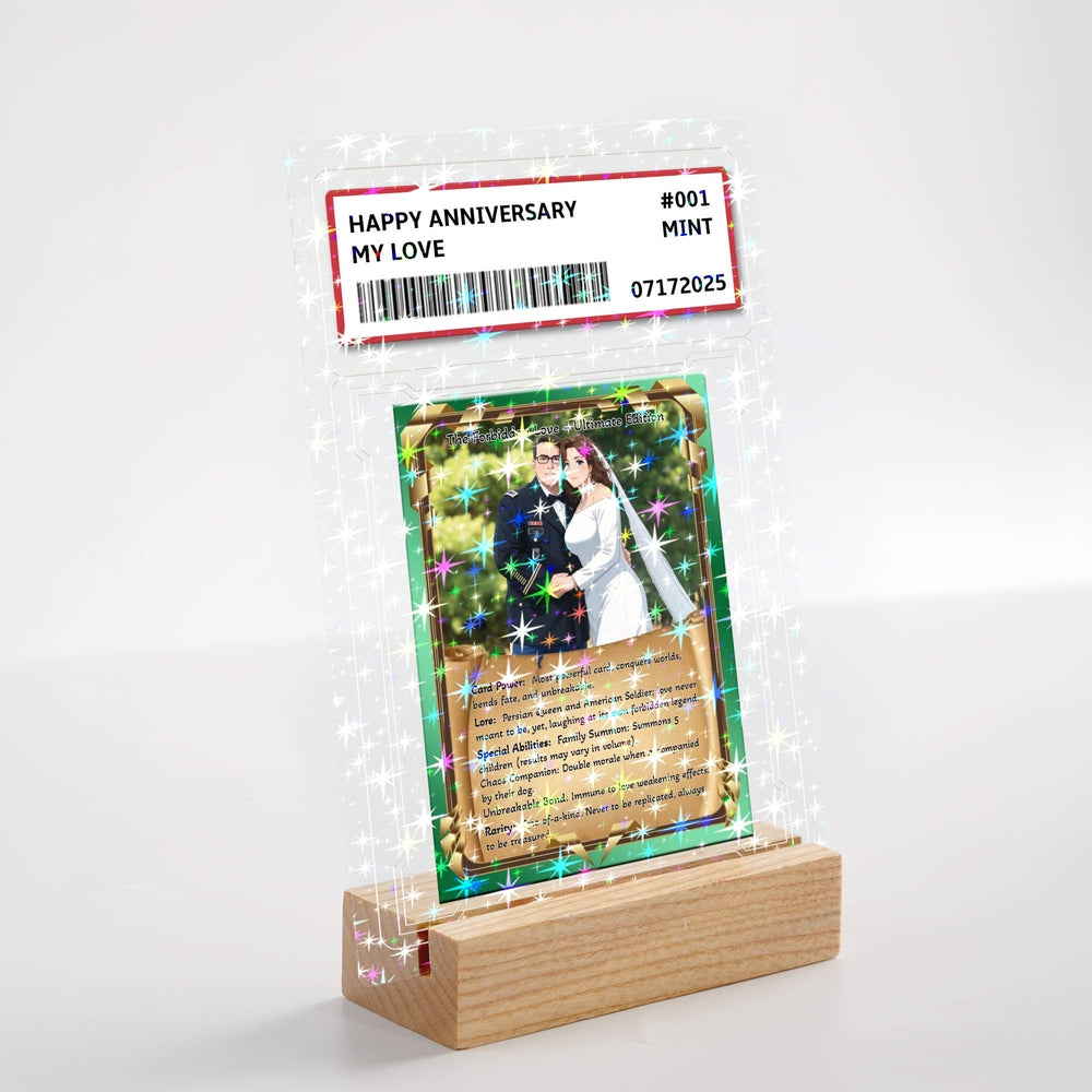Fariz and Matt Anniversary Custom Shape Hologram Plaque